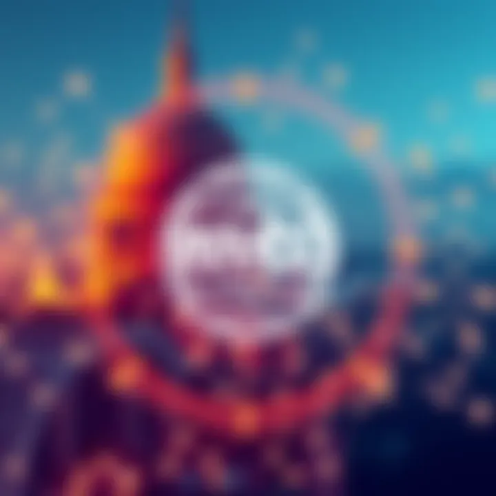 Web3 Foundation logo with symbols of governance and technology in the background