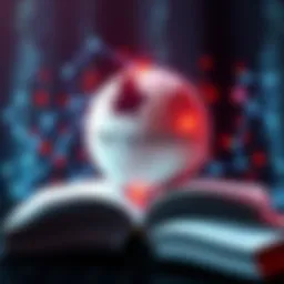 A digital representation of a decentralized Wikipedia with blockchain symbols and open books, highlighting the theme of free knowledge access.