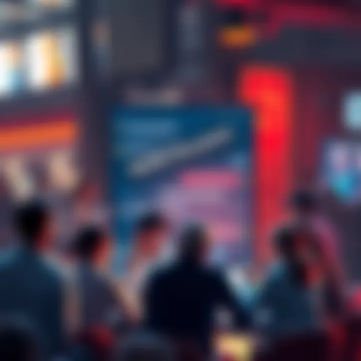 People engaging in conversation around a digital chat platform