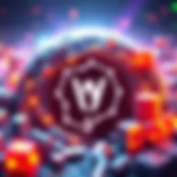 Illustration of the White Network logo with blockchain elements and real-world assets