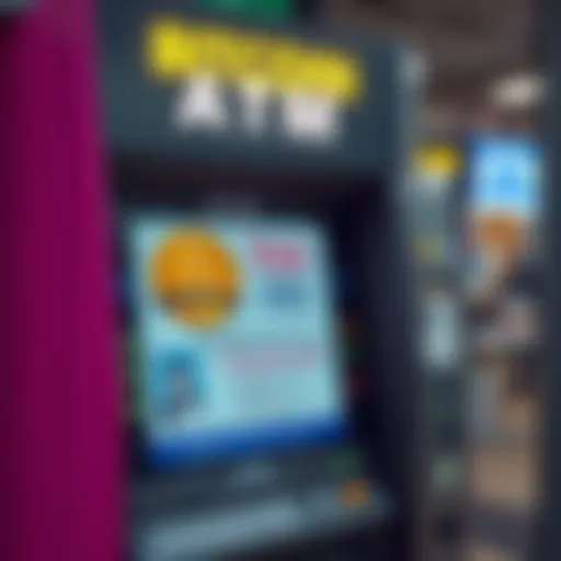 A Bitcoin ATM machine with a sign about new KYC regulations in Wisconsin, showing a photo ID and transaction limits