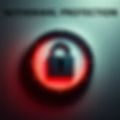 A warning sign symbolizing the risks of disabling withdrawal protection, featuring a lock and an exclamation mark.