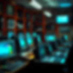 Over 70 functioning computers displayed in a newly acquired repair store, ready for community projects and educational uses.