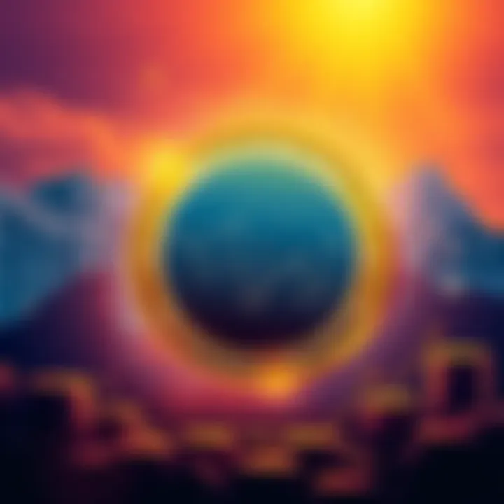 A digital representation of Wyoming's state-sponsored stablecoin with a backdrop of the state's silhouette and financial symbols.