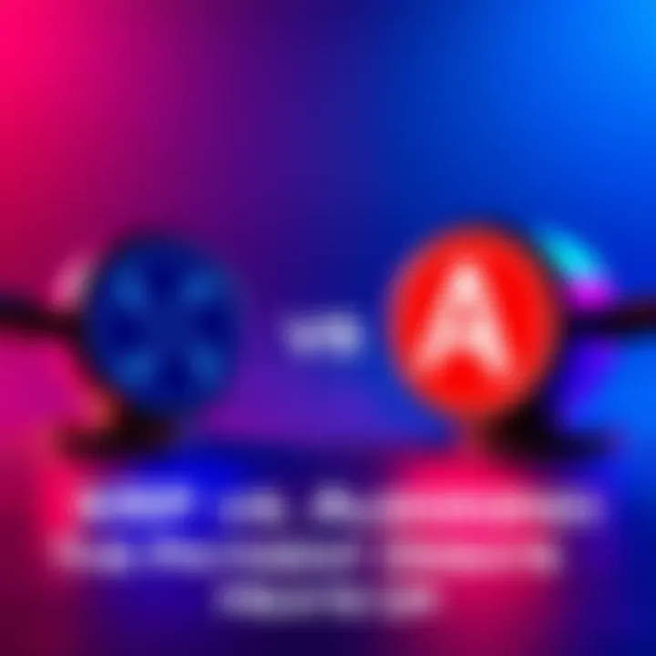 A graphic showing the logos of XRP and Algorand in a competitive stance, symbolizing the debate on payment solutions