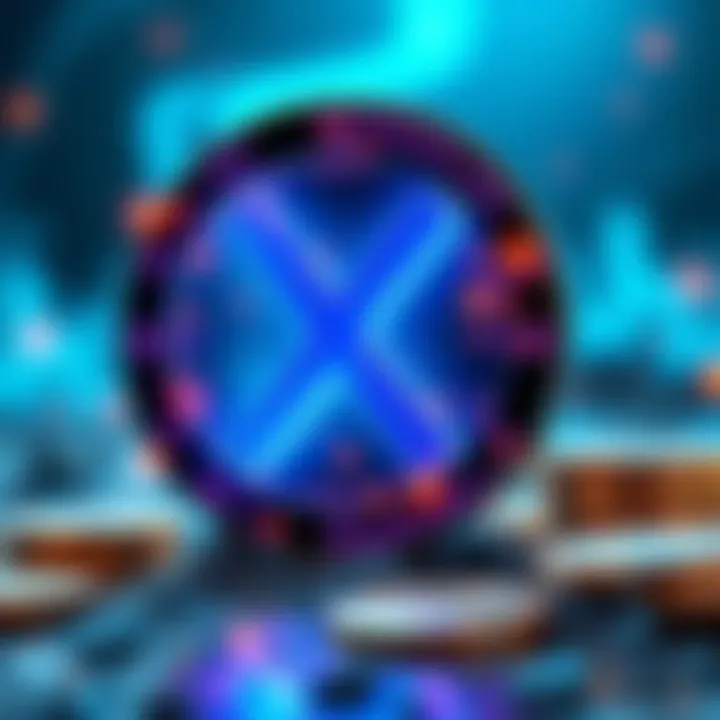 A visual representation of the XRP cryptocurrency symbol, symbolizing its role in future acquisitions.