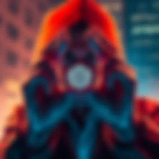 A confident investor holding up a diamond and looking determined, symbolizing commitment to XRP investment