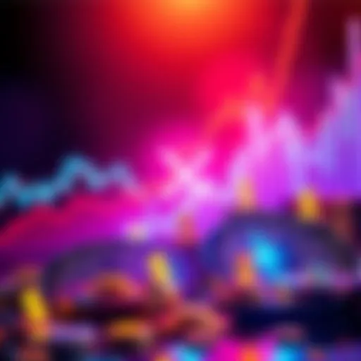 A visual representation of XRP cryptocurrency with upward price charts and dollar signs, symbolizing potential high returns for investors.