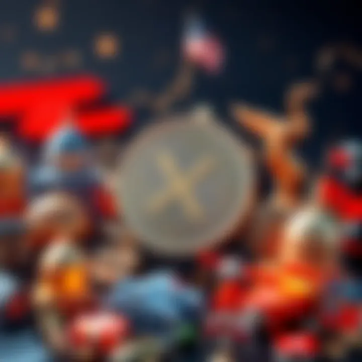 XRP coin surrounded by symbols of government and global adoption, representing political support and potential growth.