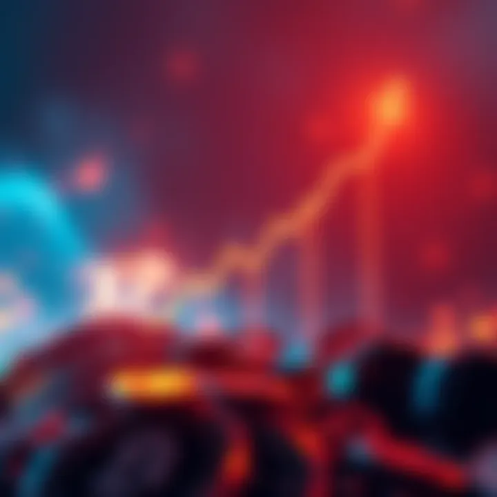 A graphic showing XRP's market cap surpassing BlackRock's, with an upward trend line and cryptocurrency icons.