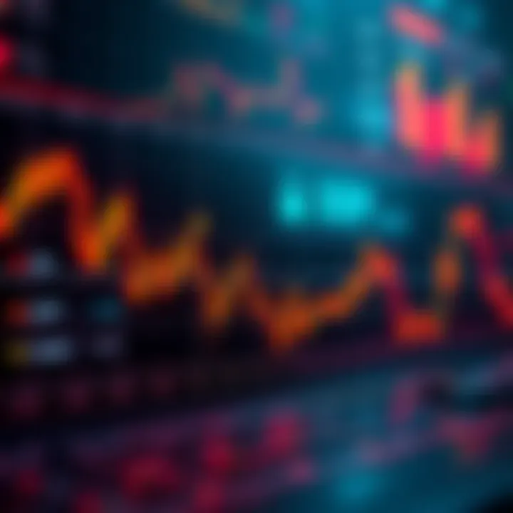 A chart showing fluctuations in XRP prices with arrows indicating potential profits and losses