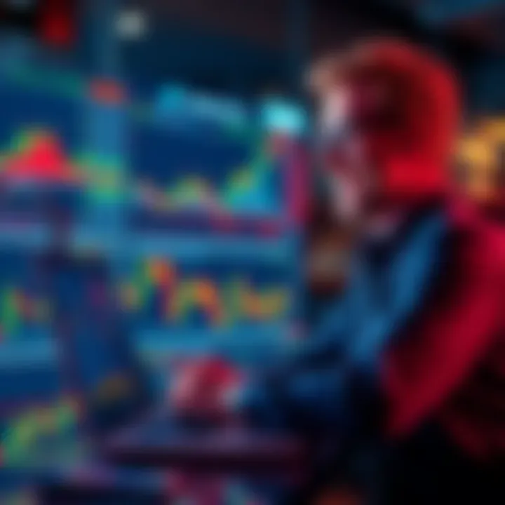 Person analyzing XRP trading charts on a laptop, looking happy with profits