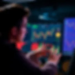 A person analyzing charts and graphs related to yield farming with stablecoins and Wrapped Bitcoin.