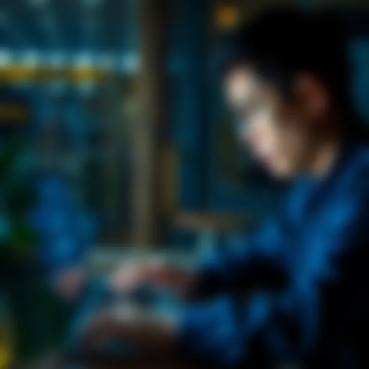 A person looking frustrated while using a laptop, showing a Yoroi wallet error message on the screen.