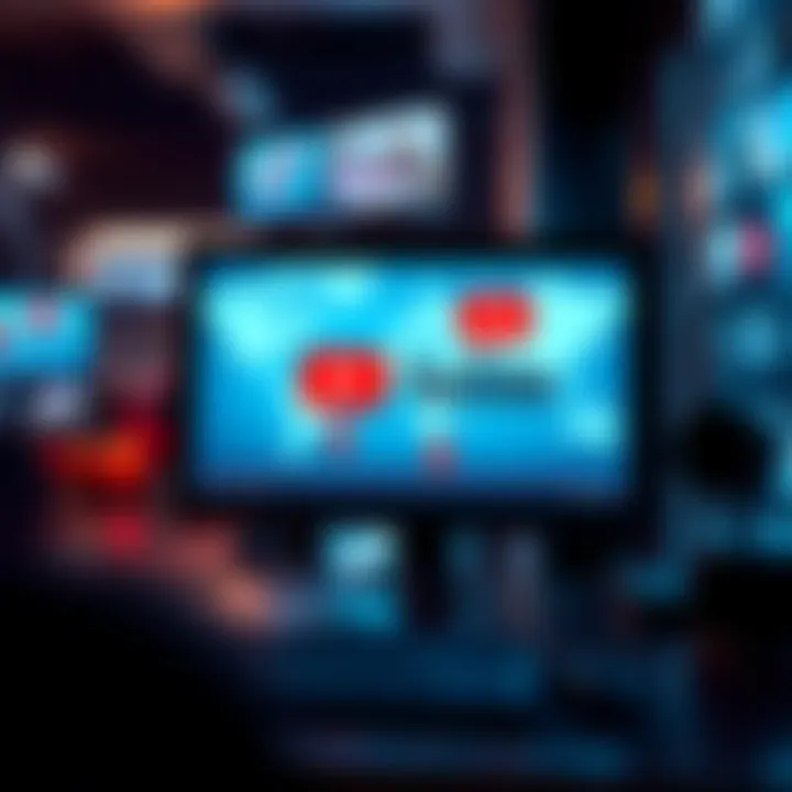 A computer screen displaying the YouTube logo with a map highlighting incorrect geolocations